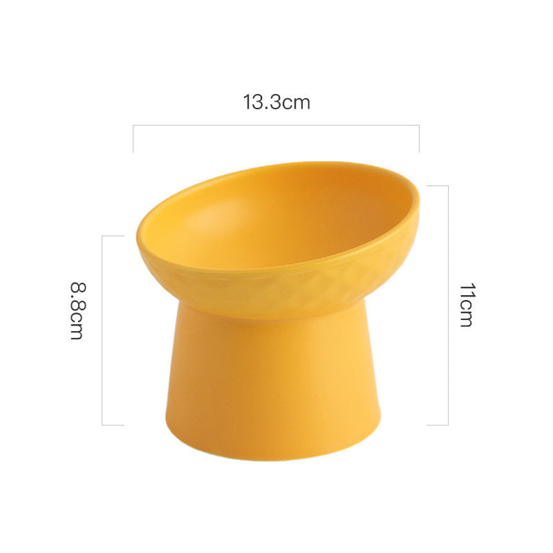 Stylish Slant Cat Bowl – Cute &amp; Comfortable Dining