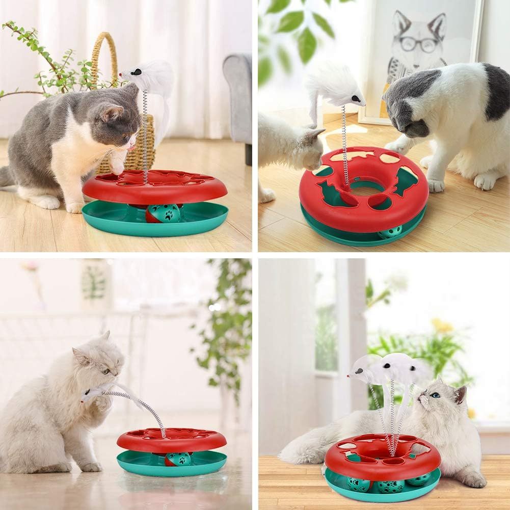Interactive Cat Tower with Exercise Balls