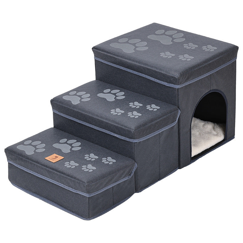 All-in-One Cat and Dog Bed With Stairs