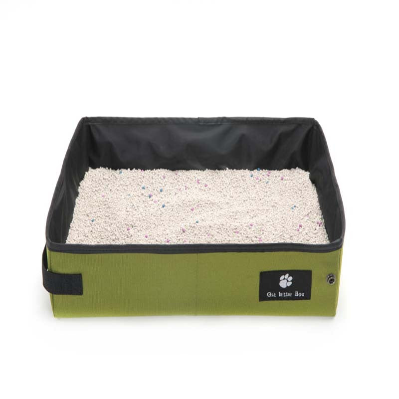Travel-Ready Folding Cat Litter Box for Happy Trips