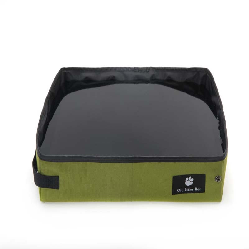 Travel-Ready Folding Cat Litter Box for Happy Trips