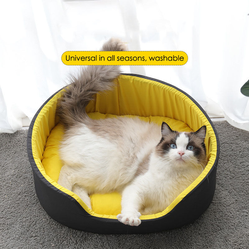 Cozy Winter Pet Kennel – Warm Sleep for Cats & Dogs