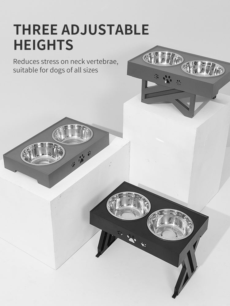 Foldable 3-Level Pet Feeder for Healthy Eating Posture