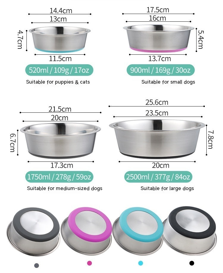 Happy Belly Stainless Steel Feeding Bowl