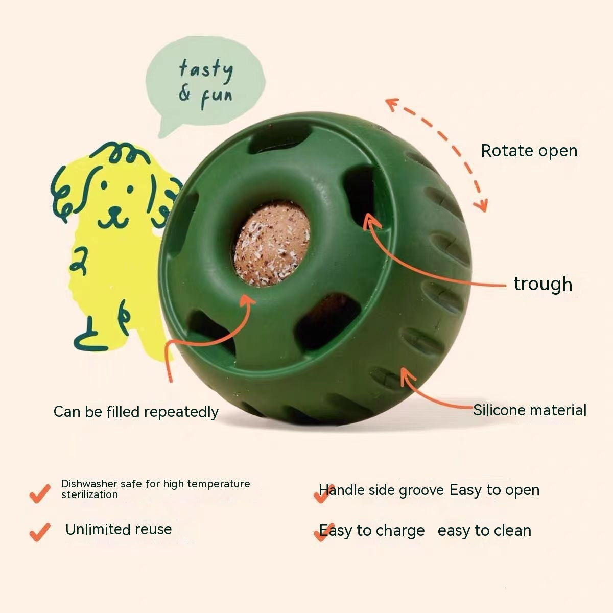 Stuffed Dog Ball – Fun Challenge for Curious Pets