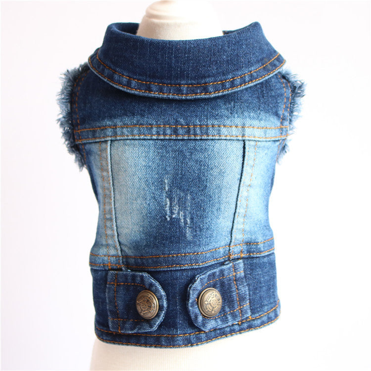 Stylish Denim Dog Vest for VIP Pups