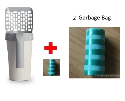 Easy-Clean Cat Litter Shovel and Storage Box