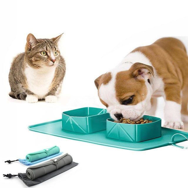 Pawfect Travel Buddy: Folding Silicone Pet Bowl