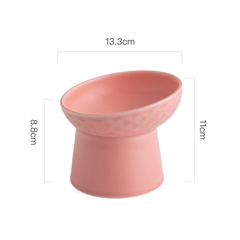 Stylish Slant Cat Bowl – Cute &amp; Comfortable Dining
