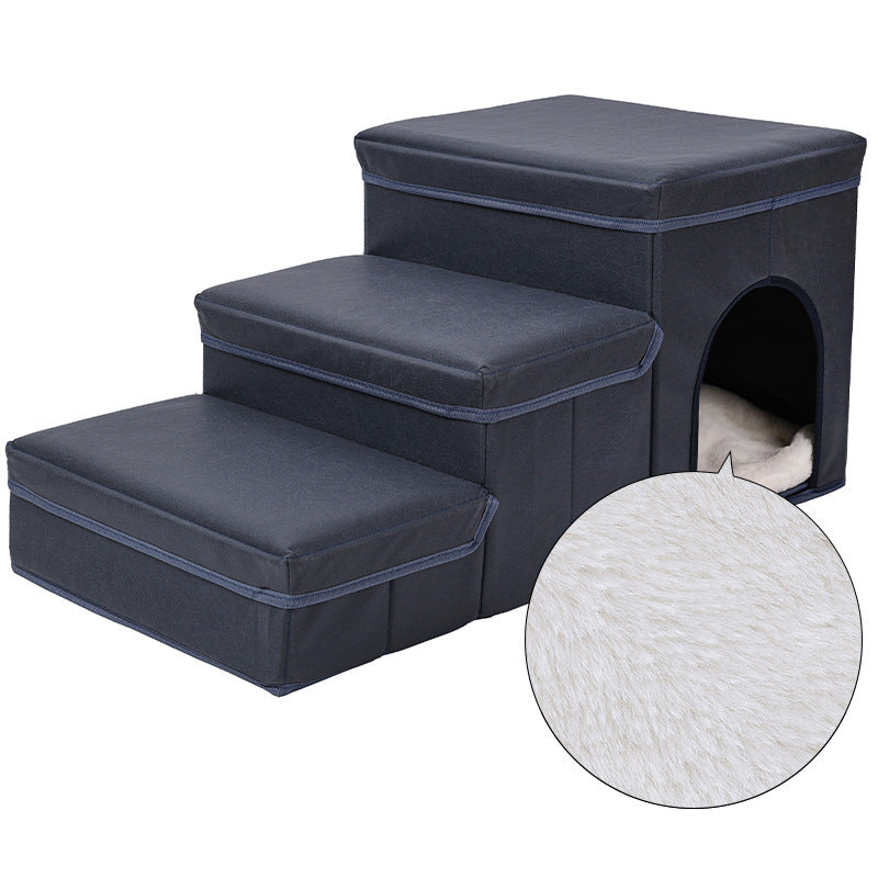 All-in-One Cat and Dog Bed With Stairs