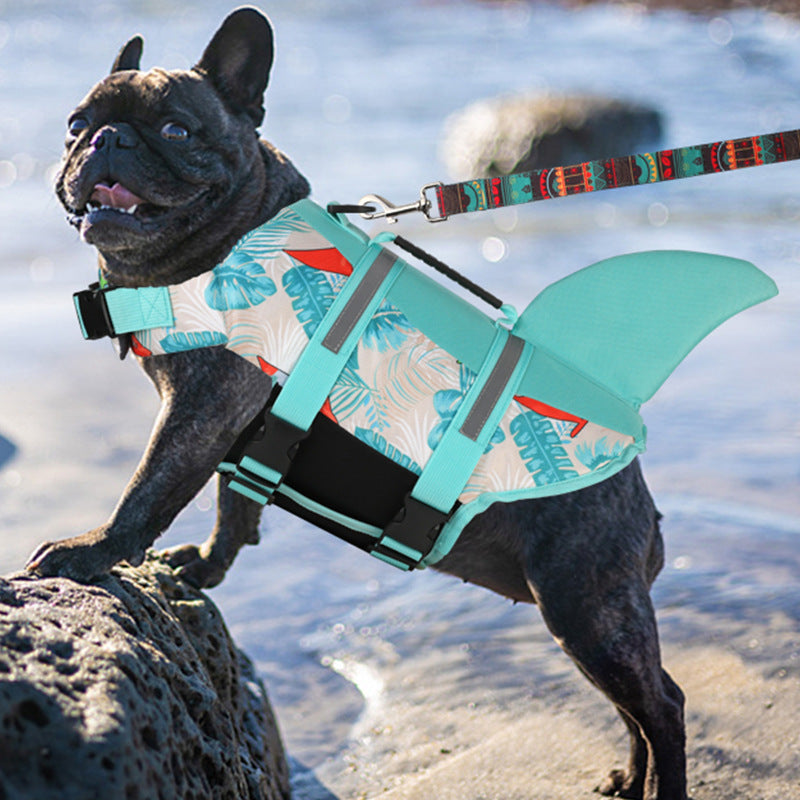 Playful Shark Dog Life Jacket for Pool and Beach