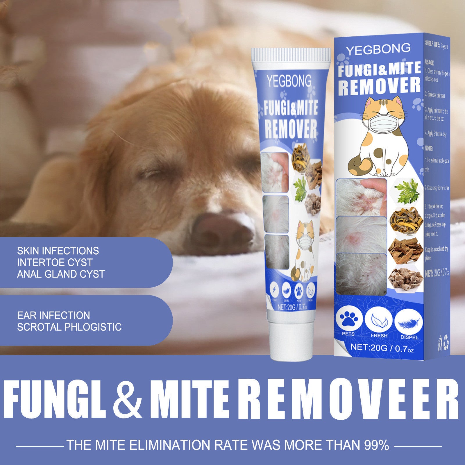 Cat and Dog Itch Relief Skin Care Cream