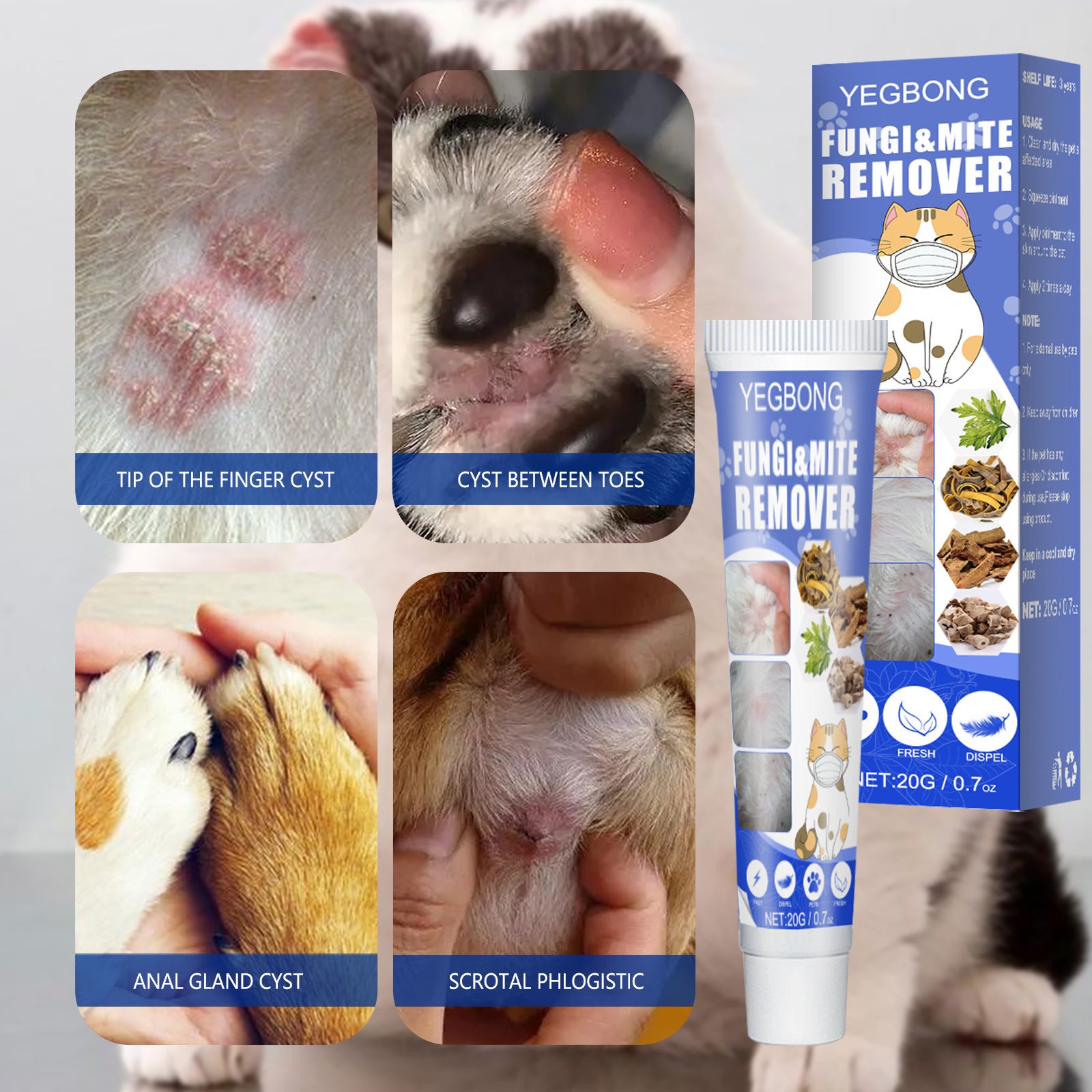 Cat and Dog Itch Relief Skin Care Cream