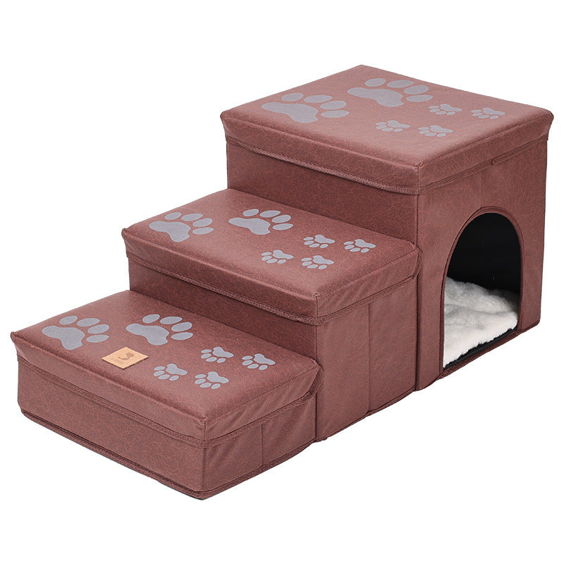 All-in-One Cat and Dog Bed With Stairs