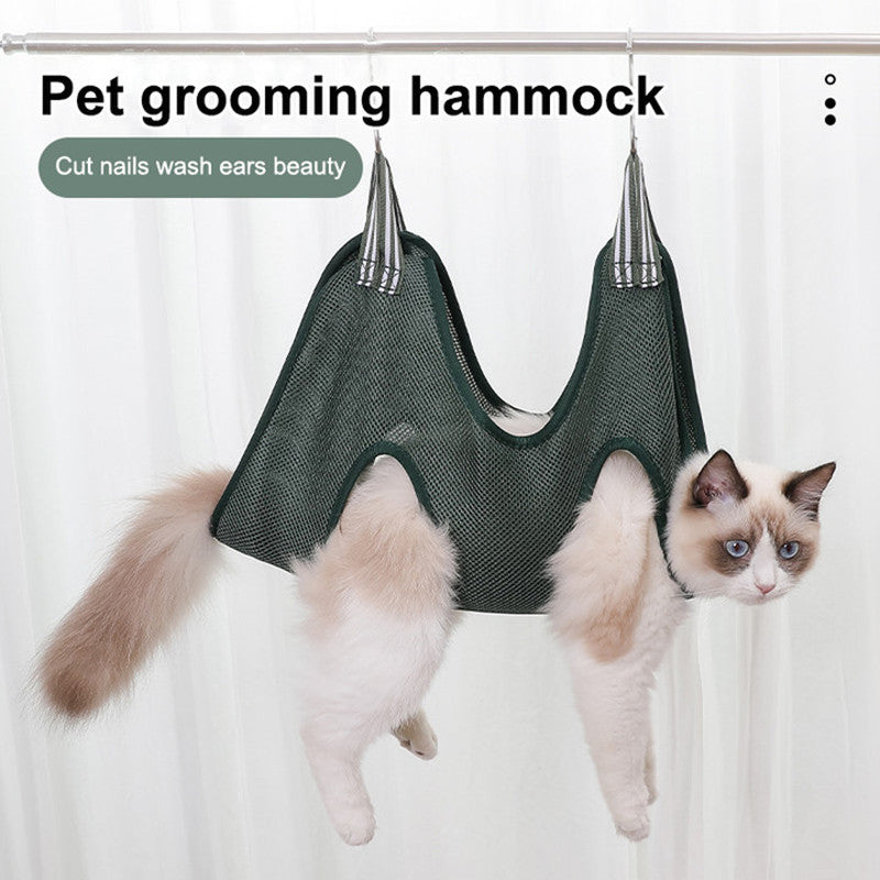 Stress-Free Grooming Hammock for Cats and Small Dogs