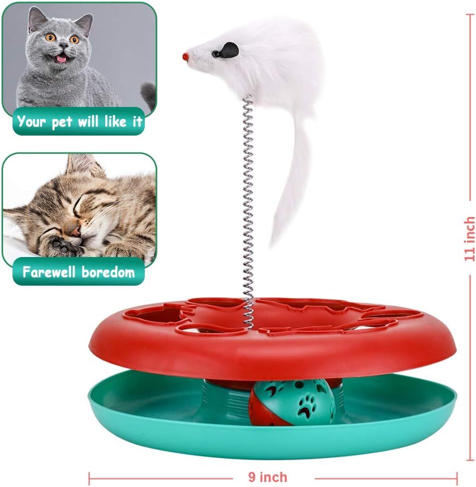 Interactive Cat Tower with Exercise Balls