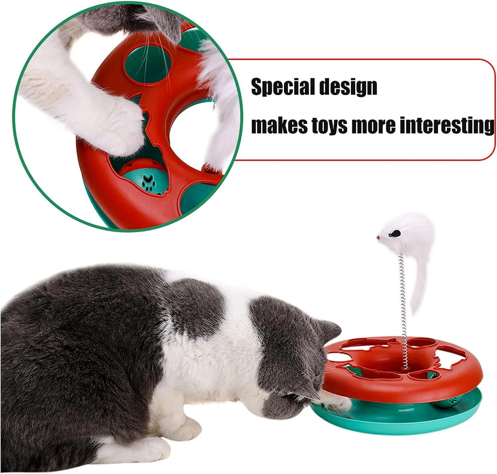 Interactive Cat Tower with Exercise Balls