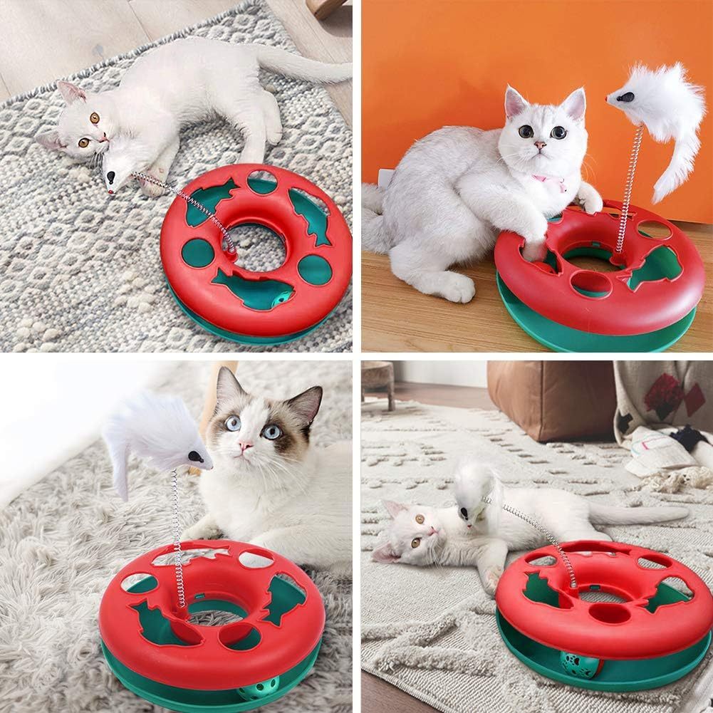 Interactive Cat Tower with Exercise Balls