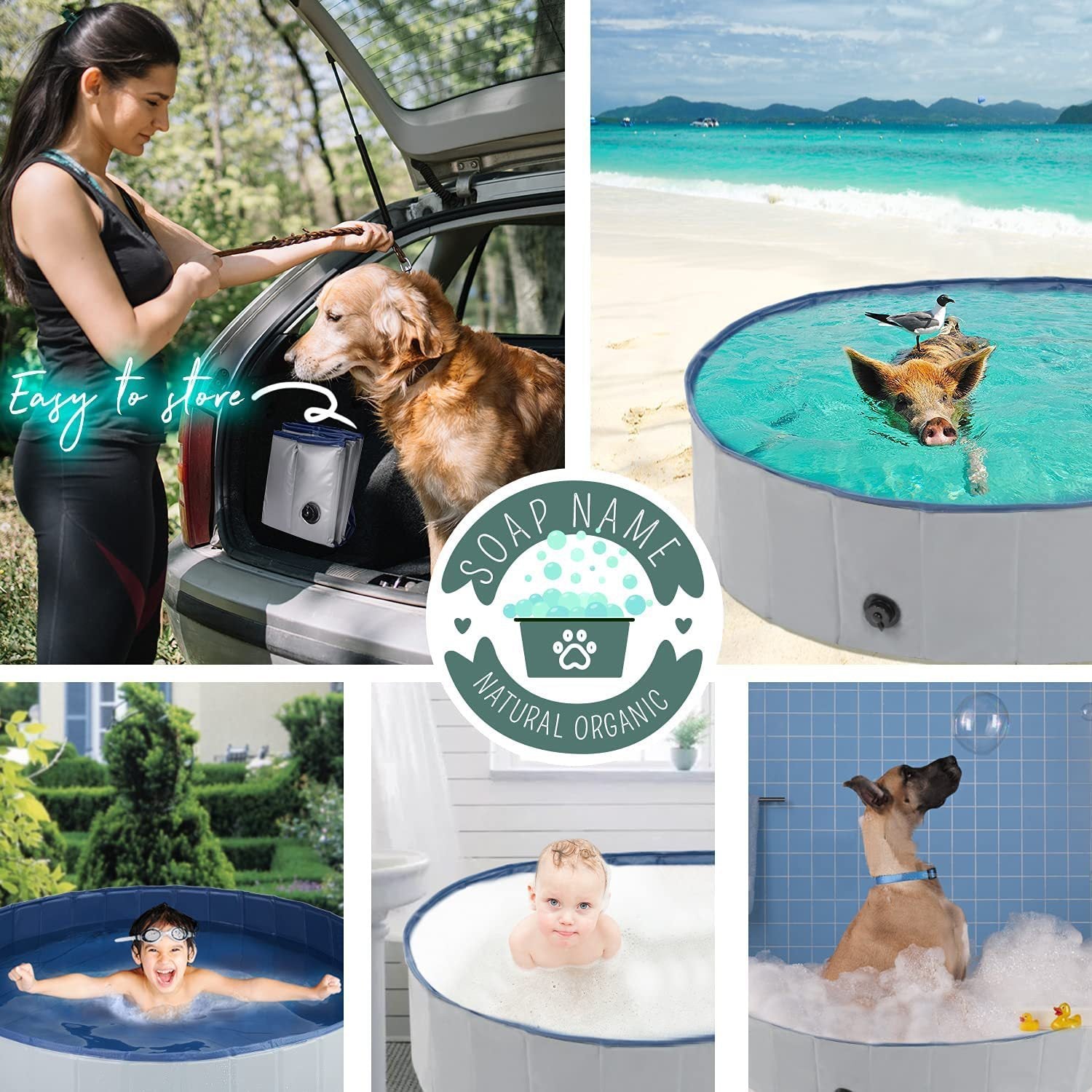 Quick-Set Pet Pool for Outdoor Water Fun