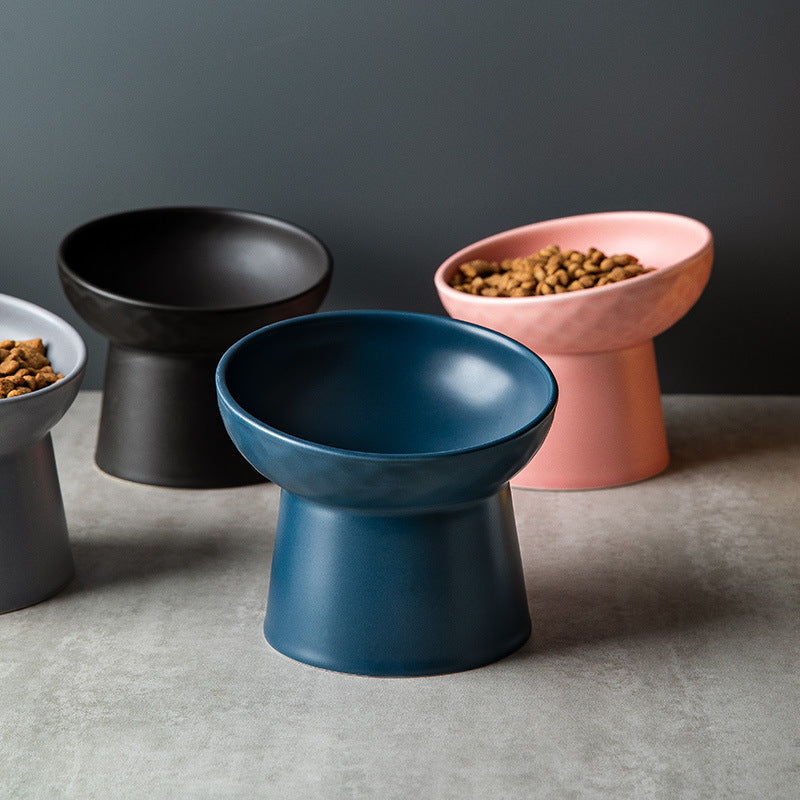 Stylish Slant Cat Bowl – Cute &amp; Comfortable Dining