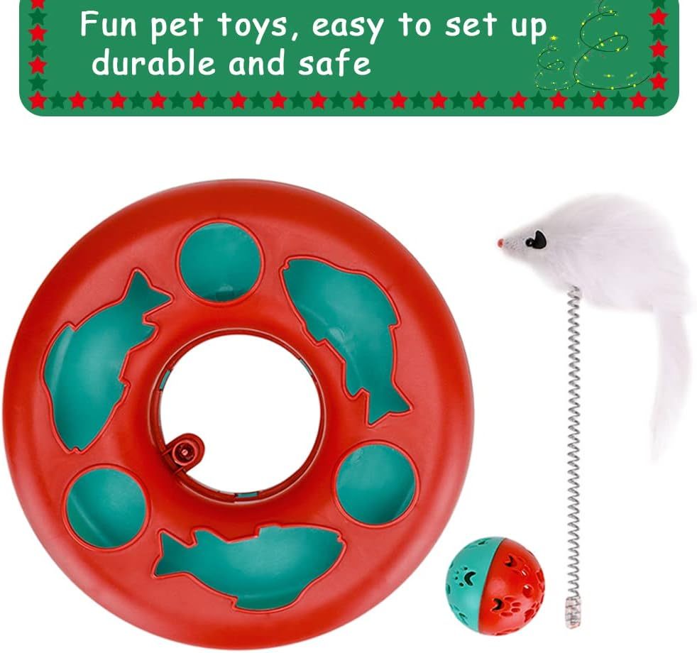 Interactive Cat Tower with Exercise Balls
