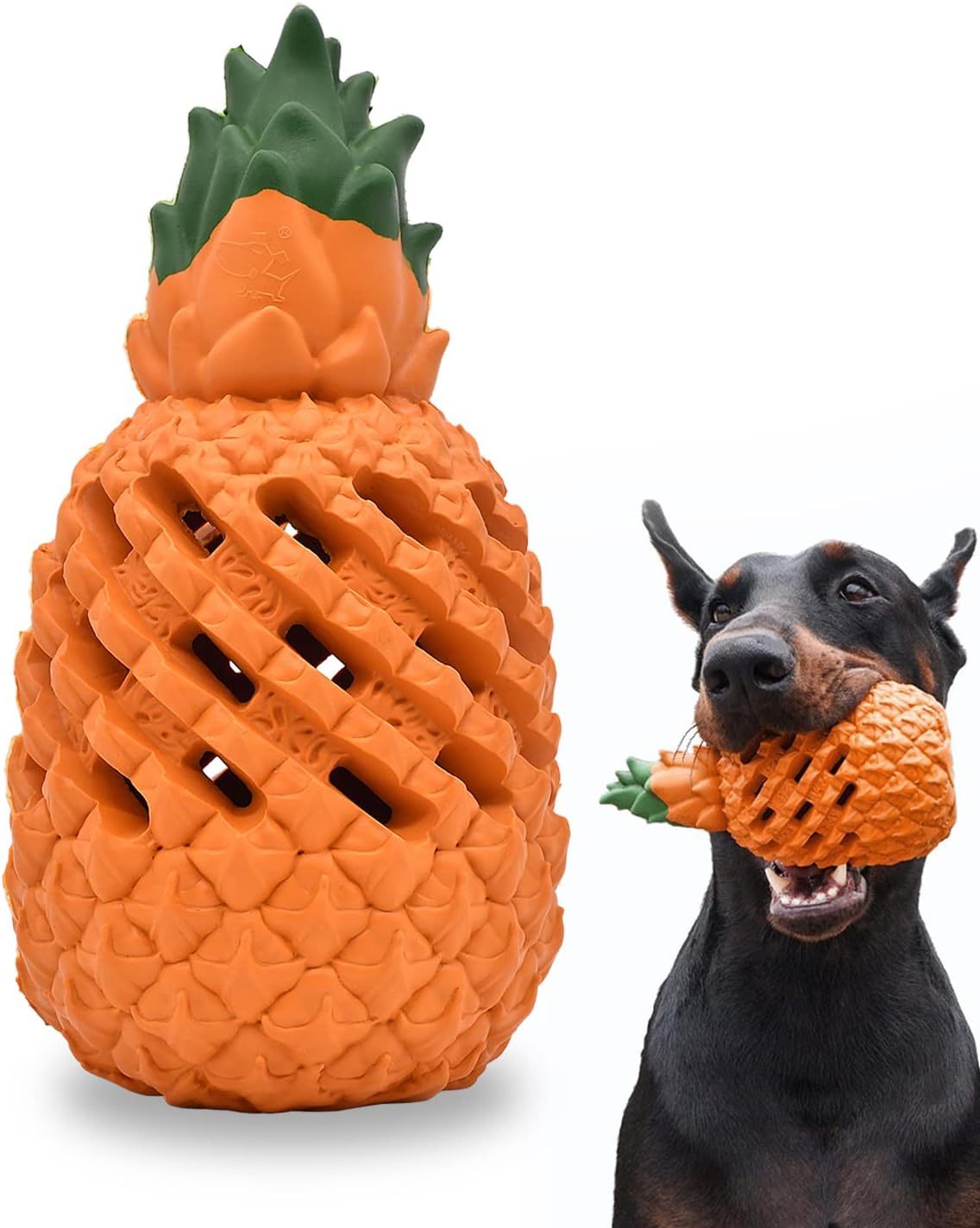 Indestructible Pineapple Chew Toy for Strong Chewers