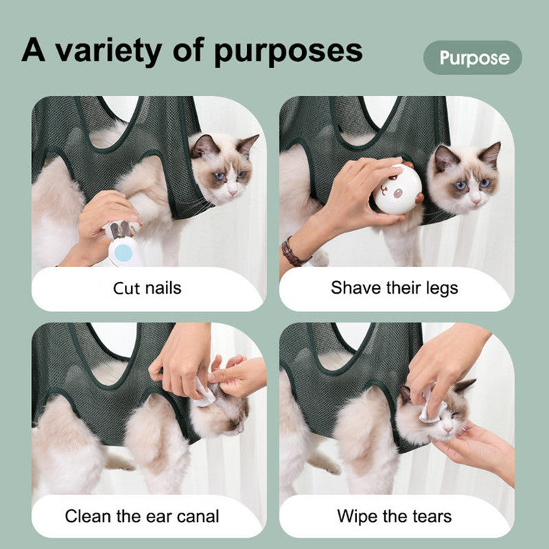 Stress-Free Grooming Hammock for Cats and Small Dogs