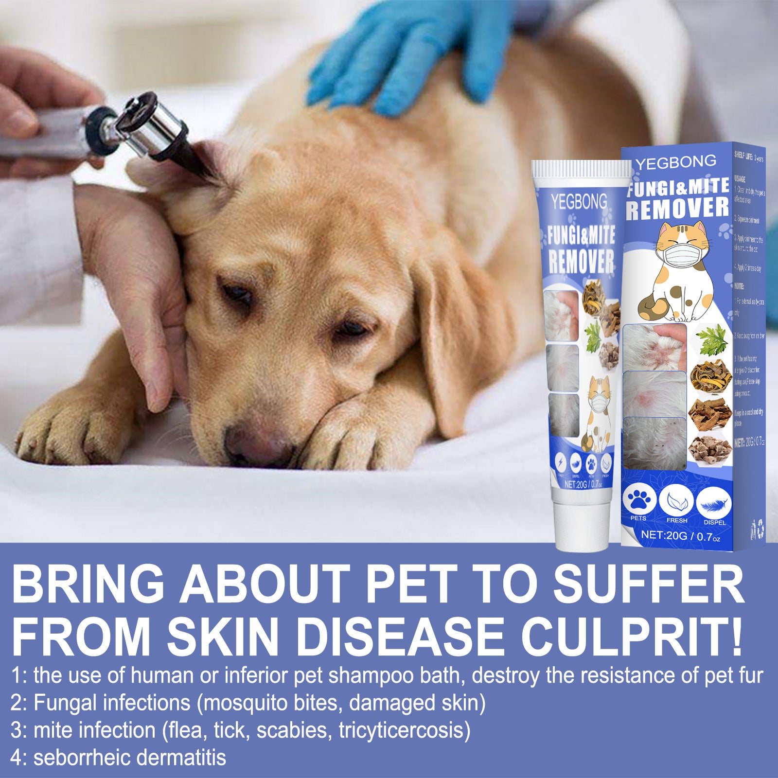Cat and Dog Itch Relief Skin Care Cream