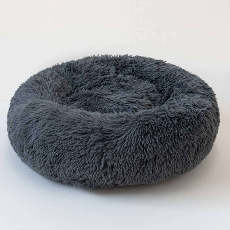Fluffy Round Dog Bed for Cold-Weather Comfort