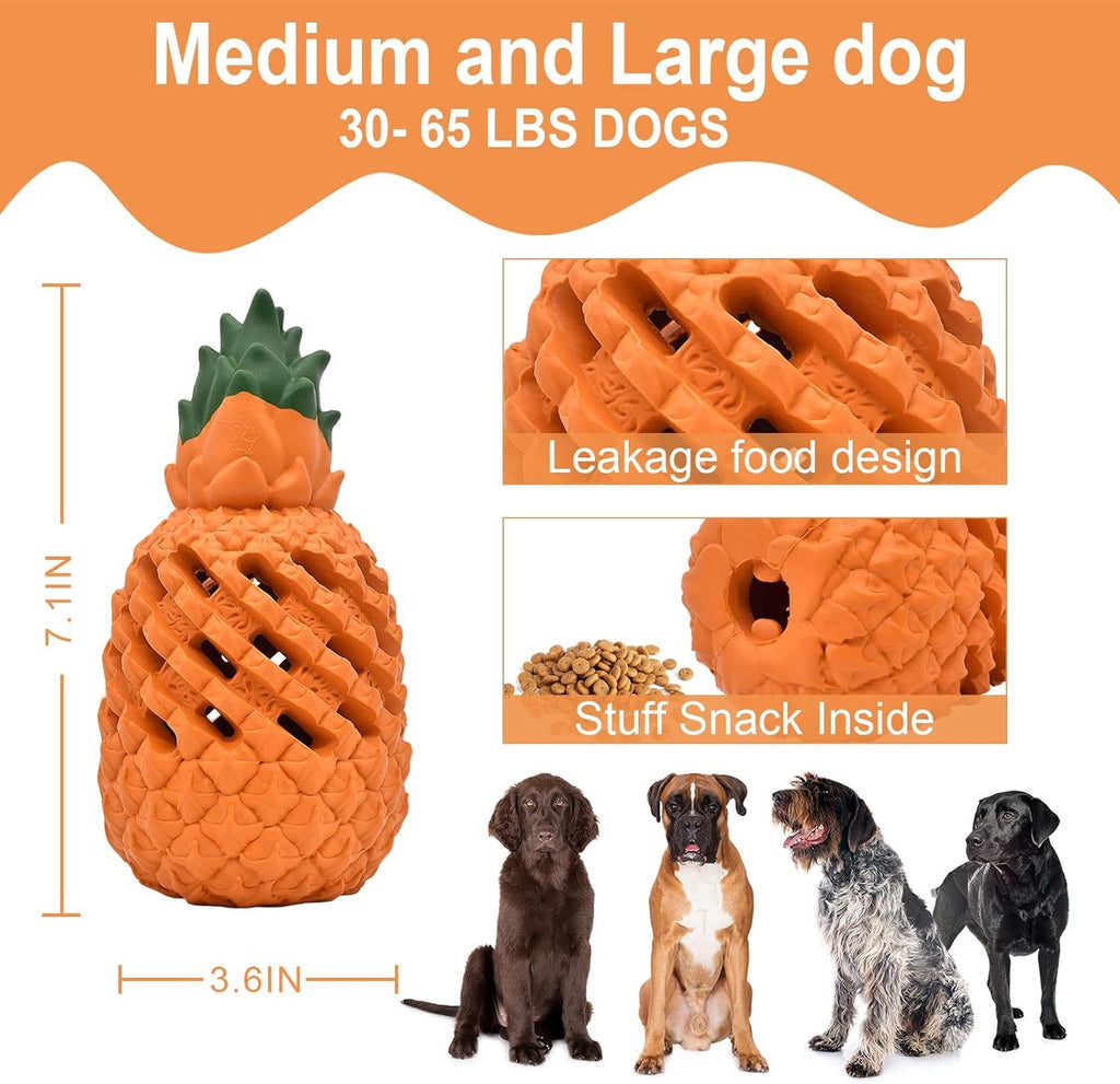 Indestructible Pineapple Chew Toy for Strong Chewers