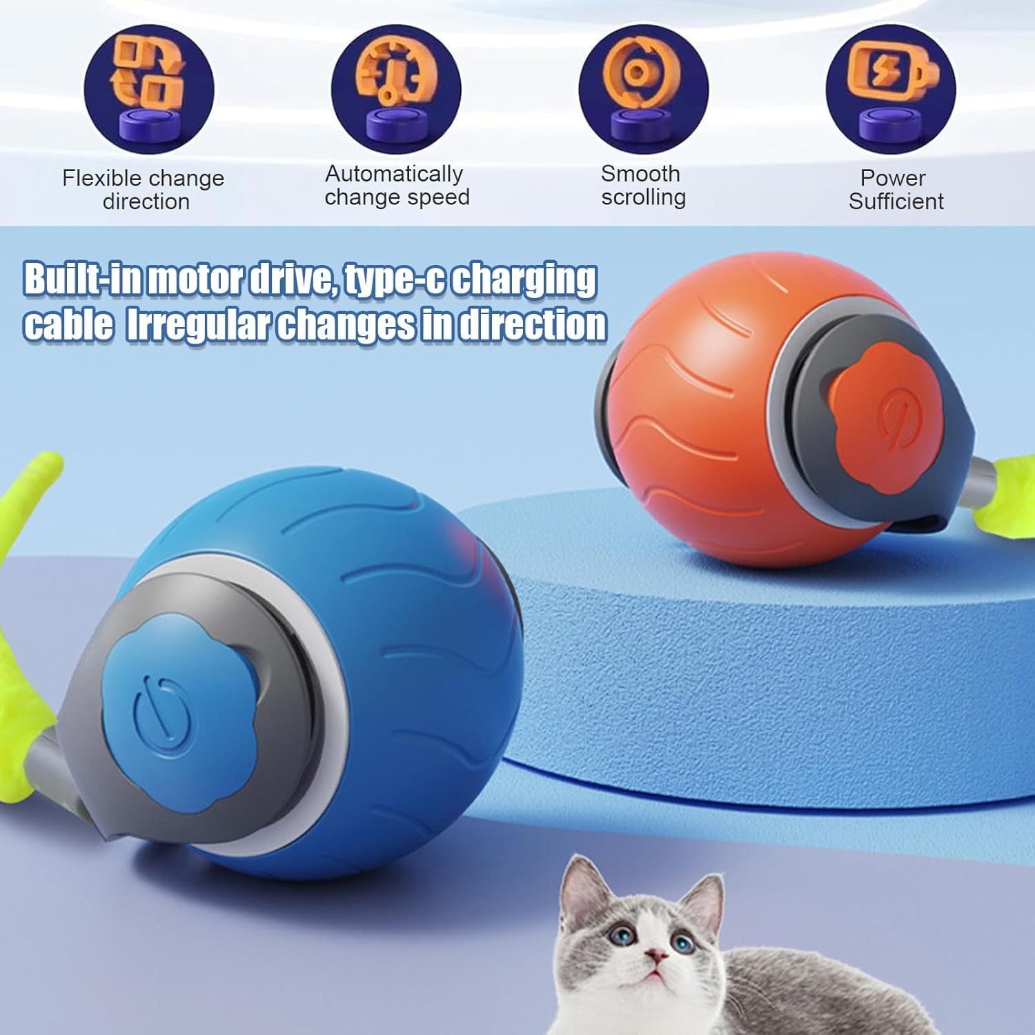 Rechargeable Cat Toy for Nonstop Tail-Chasing Fun