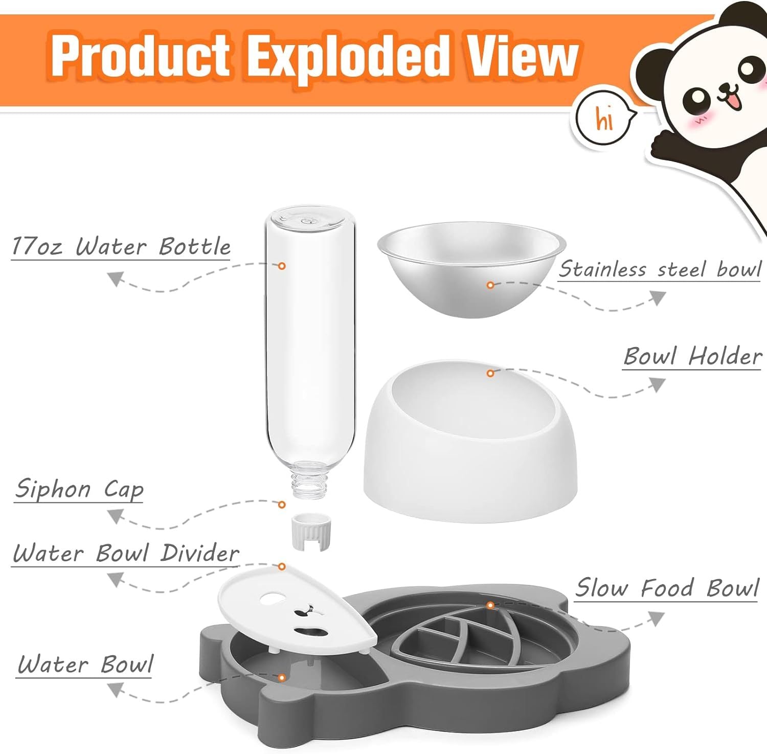 Ergonomic Pet Bowl Set – Perfect for Cats & Puppies