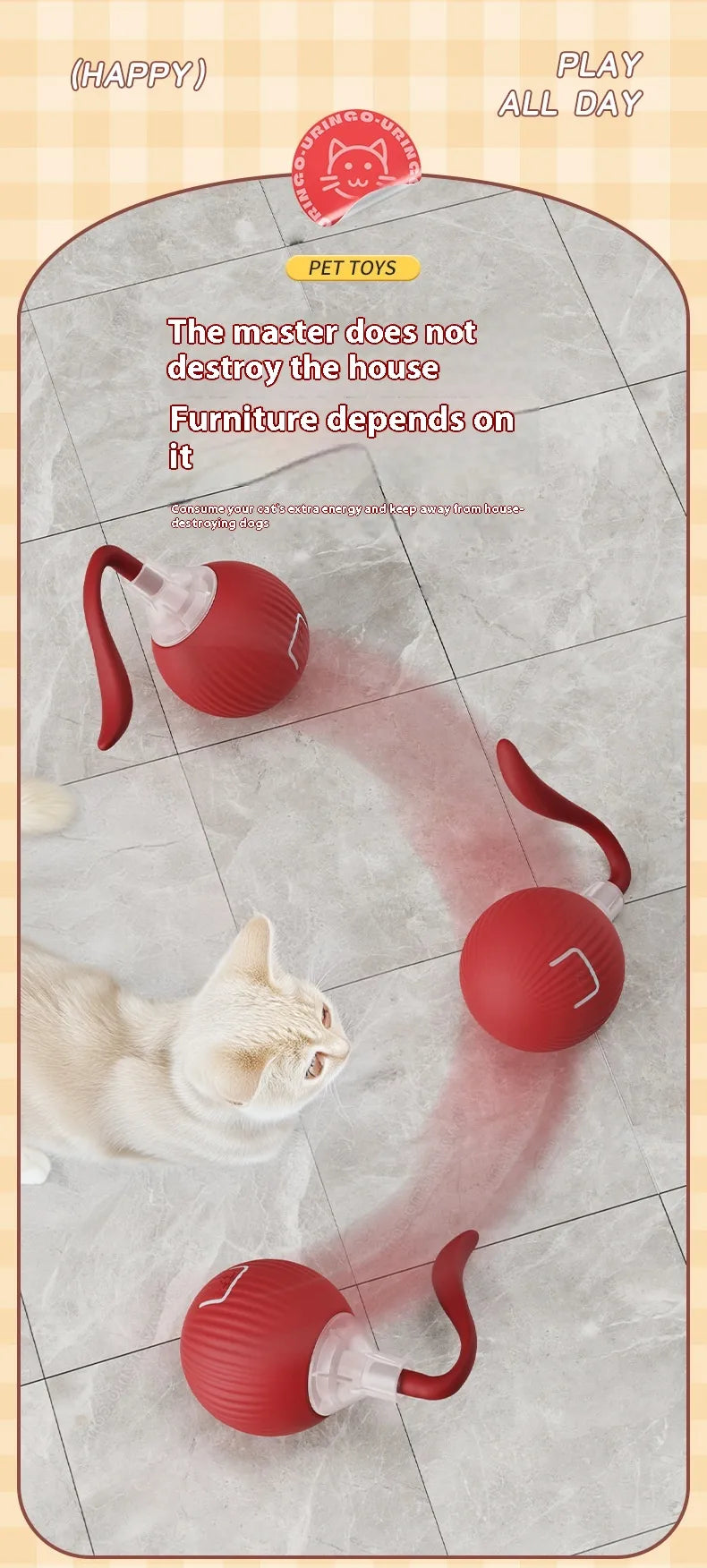Interactive Cat Ball – Nonstop Fun & Paws in Motion