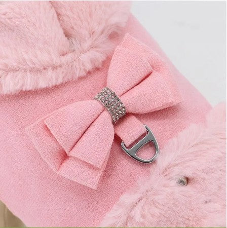 Adorable Puppy Harness & Leash with Bow Tie