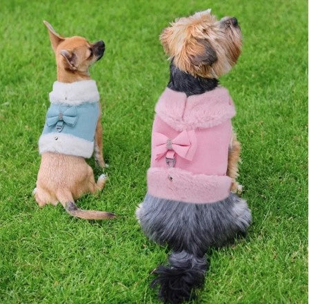 Adorable Puppy Harness & Leash with Bow Tie