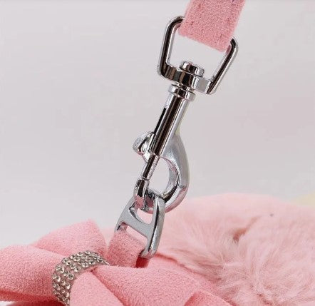 Adorable Puppy Harness & Leash with Bow Tie