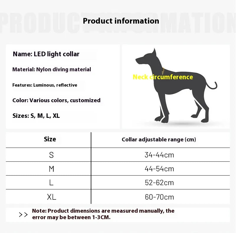 USB Charging Dog Collar – Shine All Night Long