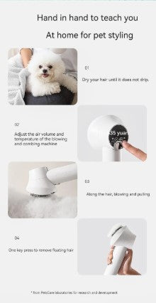 Smart Pet Hair Dryer & Comb