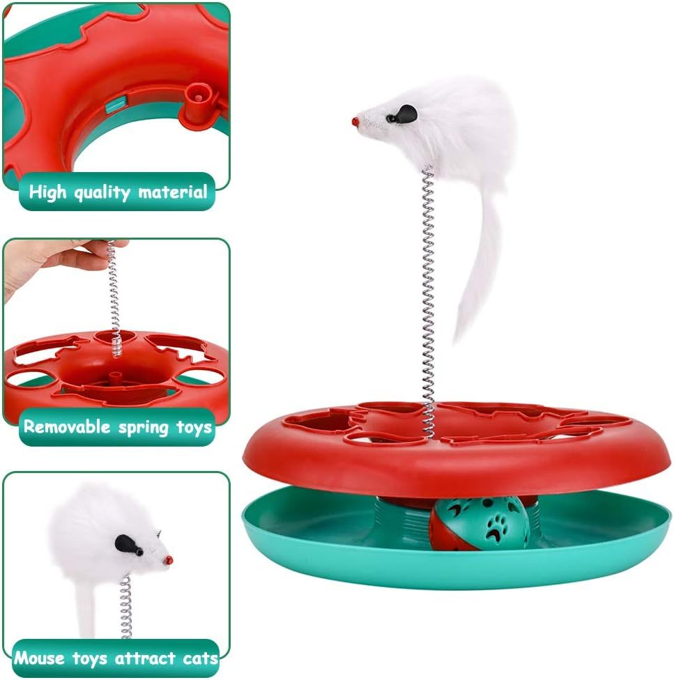 Interactive Cat Tower with Exercise Balls
