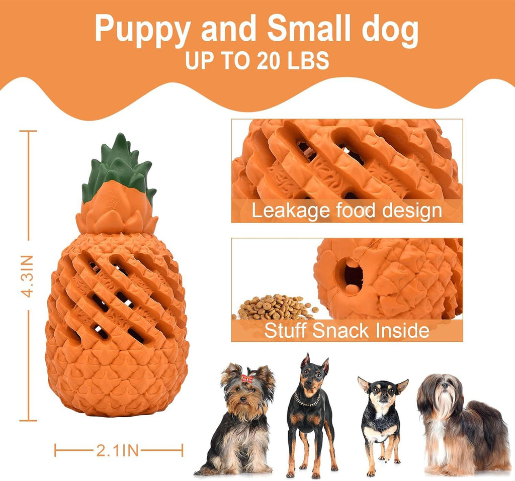 Indestructible Pineapple Chew Toy for Strong Chewers
