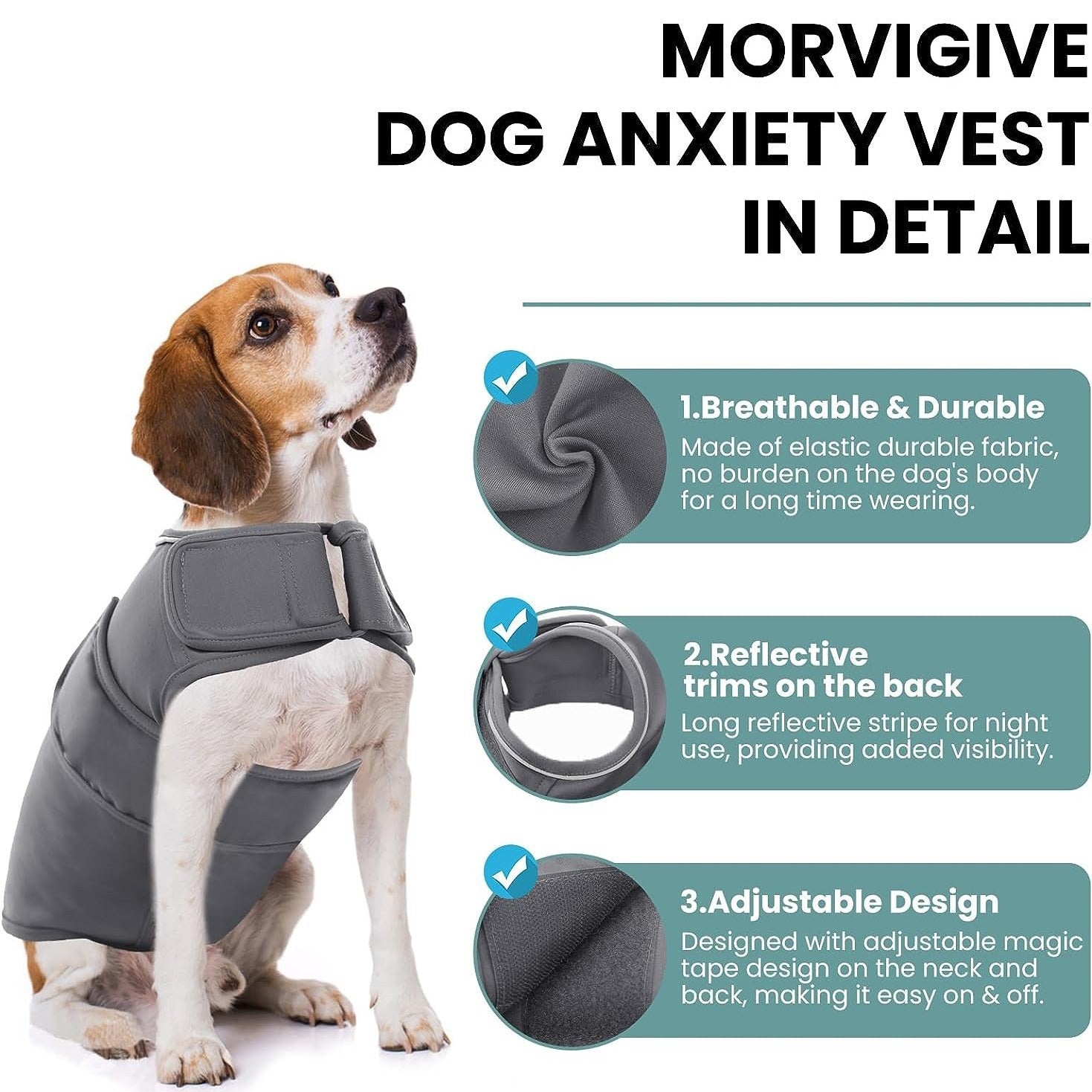 Anxiety-Relief Dog Vest – Cozy, Soothing, Protective Fit