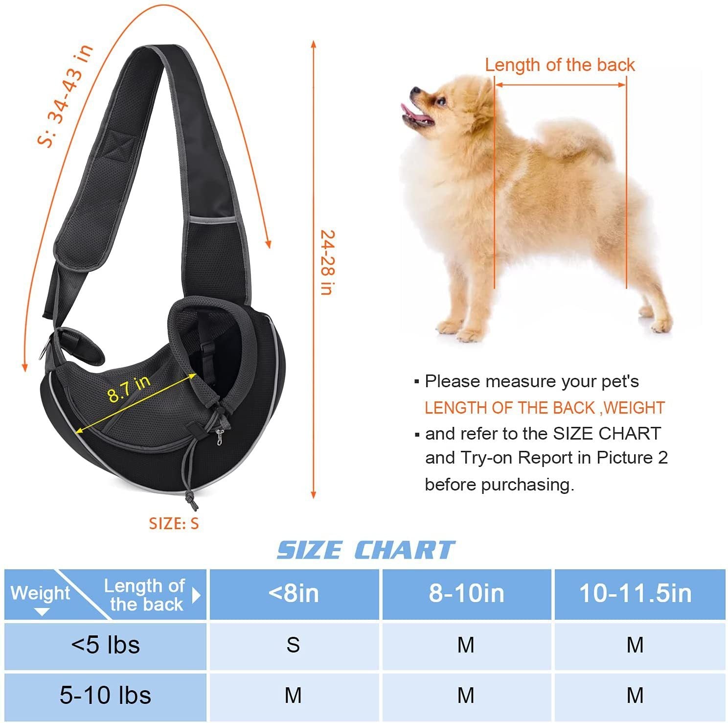Stylish Pet Carry Bag – Hands-Free Comfort Anywhere