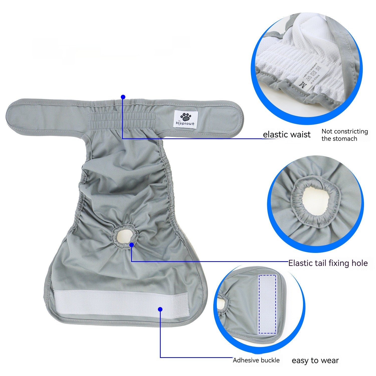 Eco-Friendly Washable Dog Diaper Pants – Comfy & Reusable