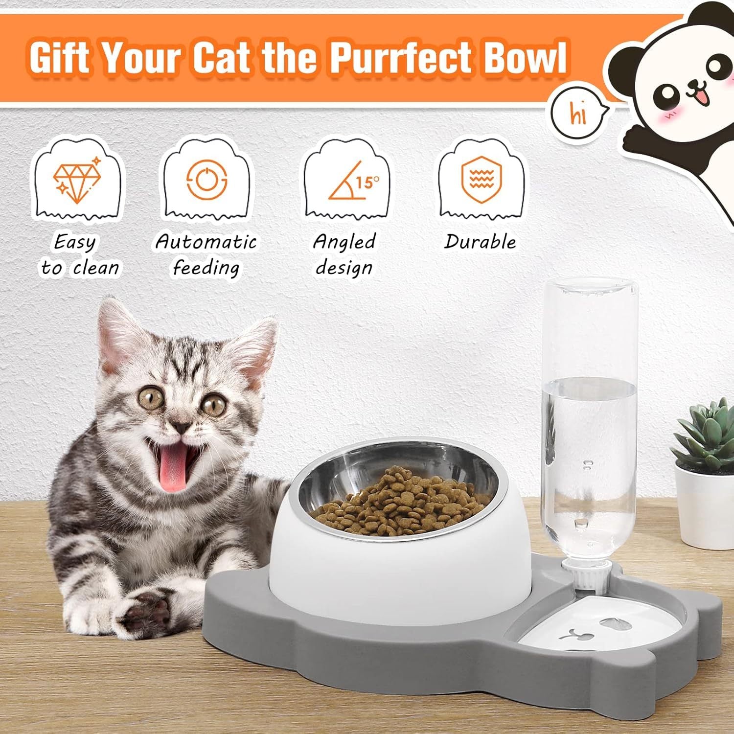 Ergonomic Pet Bowl Set – Perfect for Cats & Puppies