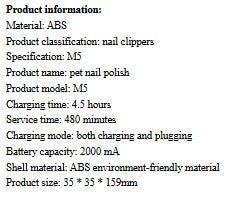 Rechargeable Nail Grinder for Stress-Free Grooming at Home