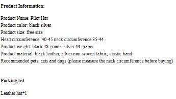 Pet Aviator Hat – Cute Flying Style for Your Pet